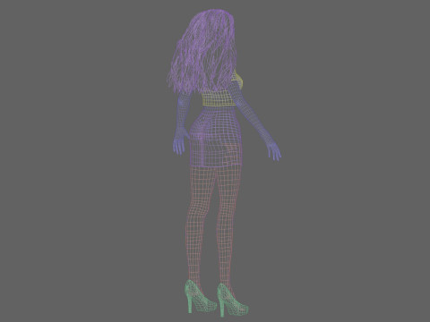 Cute cool girl V33303 3D Model