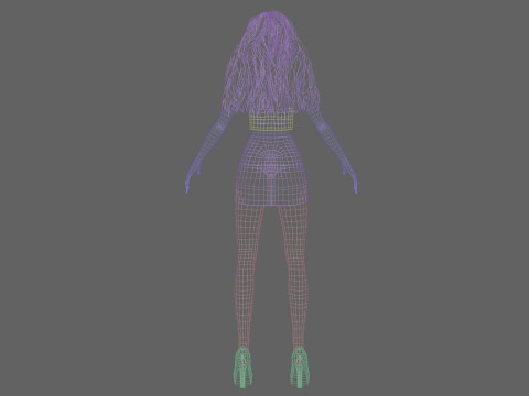 Cute cool girl V33303 3D Model