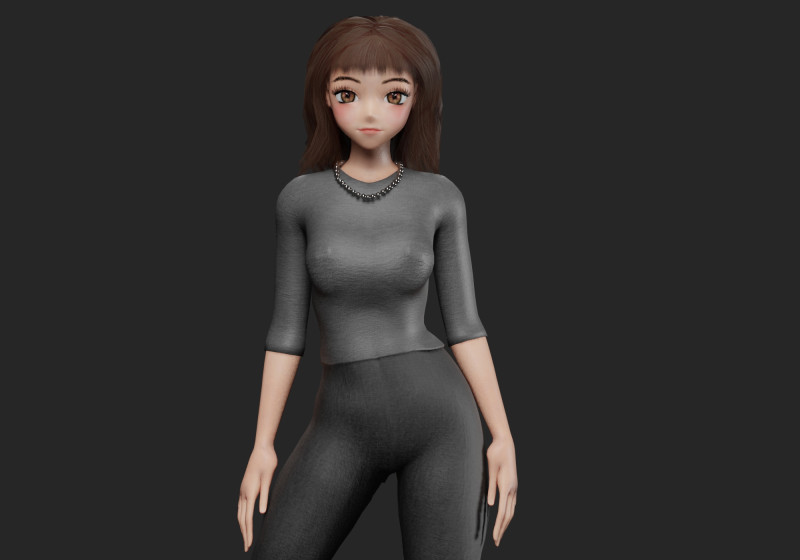 Cute Standard girl V32988 3D मॉडल .c4d .max .obj .3ds .fbx .stl .blend 