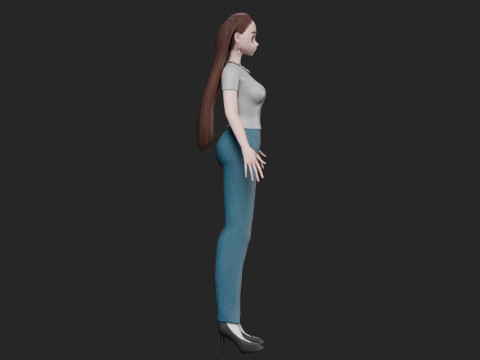 Cute stylized girl V26022 3Dモデル