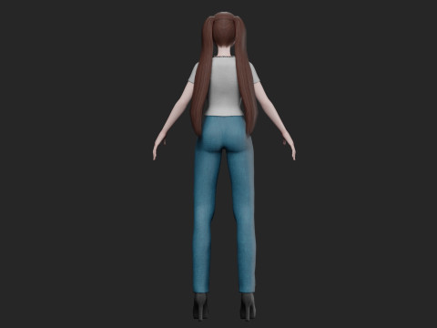 Cute stylized girl V26022 3Dモデル