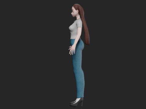Cute stylized girl V26022 3Dモデル