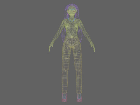 Cute stylized girl V26022 3Dモデル