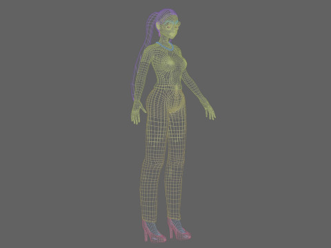 Cute stylized girl V26022 3Dモデル