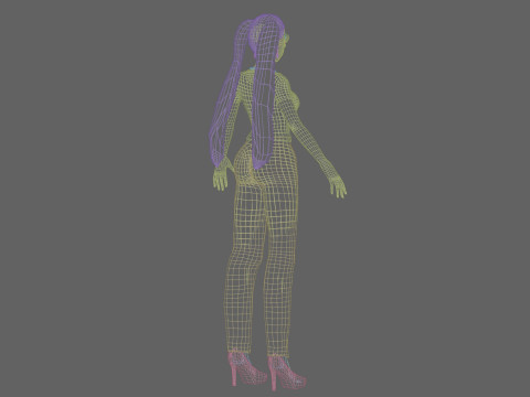 Cute stylized girl V26022 3Dモデル