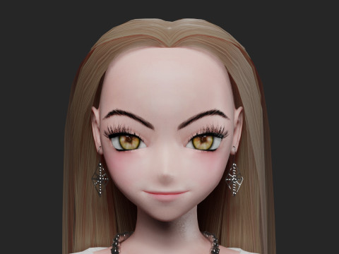 Cute teen girl V31706 3D 模型