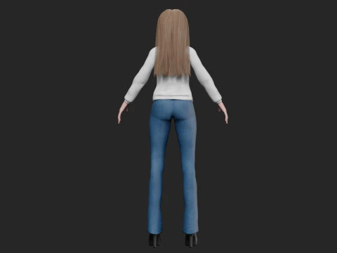 Cute teen girl V31706 3D Model