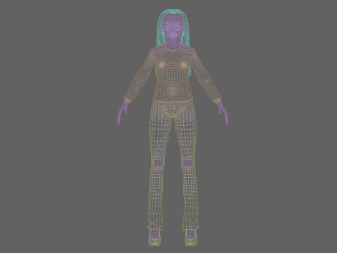 Cute teen girl V31706 3D Model