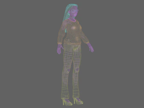 Cute teen girl V31706 3D Model