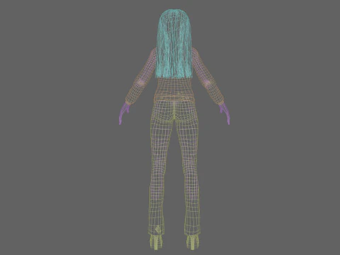 Cute teen girl V31706 3D Model