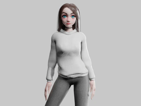 Basic classic woman V30548 3D Model