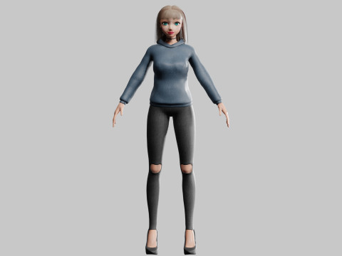 Basic cool woman V29344 3D Модель