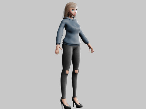 Basic cool woman V29344 3D Модель