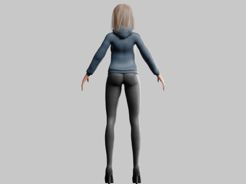Basic cool woman V29344 3D Модель