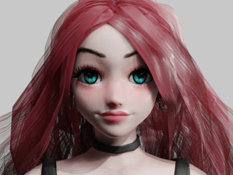 Basic cute Woman V30599 Model 3D