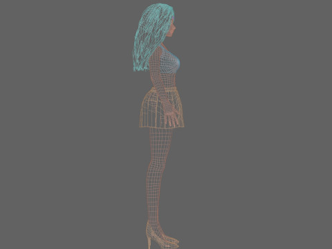 Basic cute Woman V30599 Model 3D
