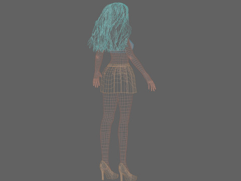 Basic cute Woman V30599 Model 3D