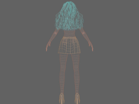 Basic cute Woman V30599 Model 3D