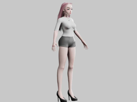Basic Pretty Woman V26671 3D Model