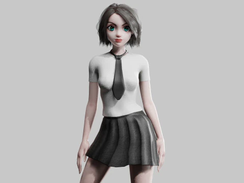 Basic słodka kobieta V31512 Model 3D