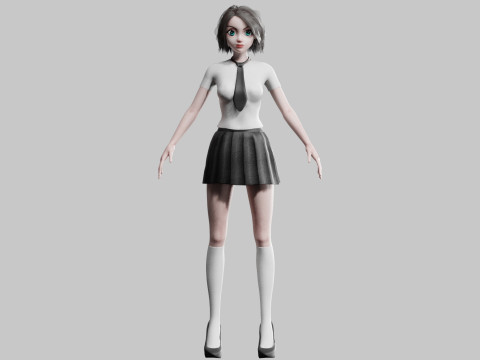 Basic sweet Woman V31512 3D Model