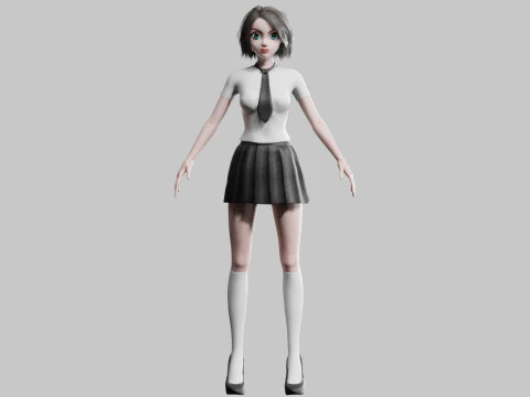 Basic sweet Woman V31512 3D Model