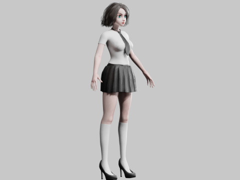 Basic sweet Woman V31512 3D Model