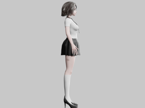 Basic sweet Woman V31512 3D Model