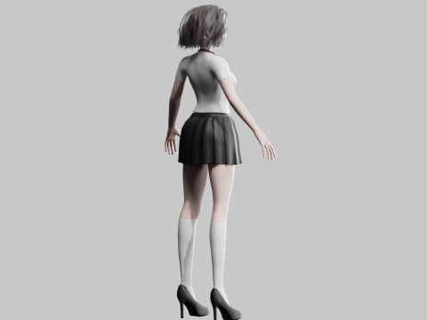 Basic sweet Woman V31512 3D Model