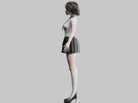 Basic sweet Woman V31512 3D Model