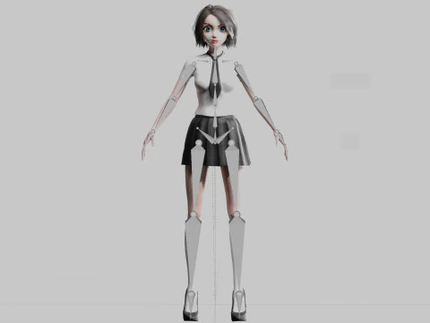 Basic sweet Woman V31512 3D Model