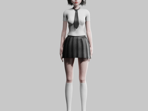 Basic sweet Woman V31512 3D Model