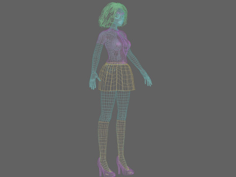 Basic sweet Woman V31512 3D Model