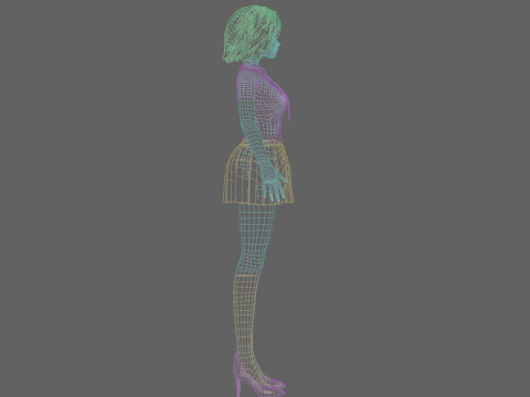 Basic sweet Woman V31512 3D Model