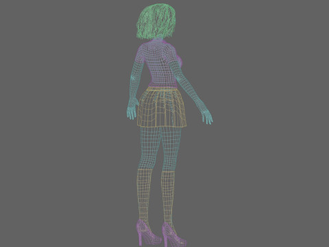 Basic sweet Woman V31512 3D Model