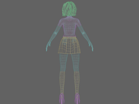 Basic sweet Woman V31512 3D Model