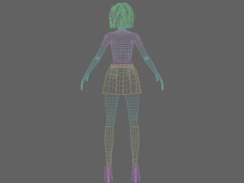 Basic sweet Woman V31512 3D Model