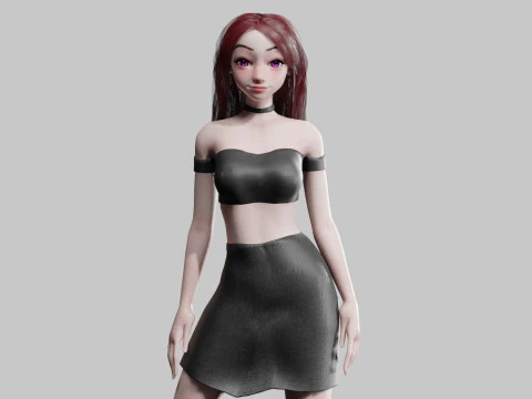 सुंदर प्यारी महिला V30704 3D मॉडल