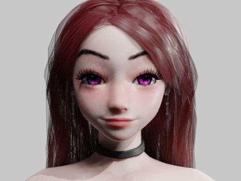 Beautiful cute Woman V30704 3D Model