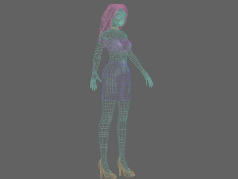 Beautiful cute Woman V30704 3D Model