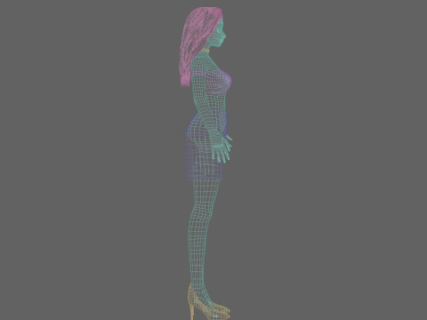 Beautiful cute Woman V30704 3D Model