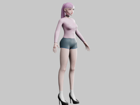 Beautiful Pretty Woman V22945 3D Model
