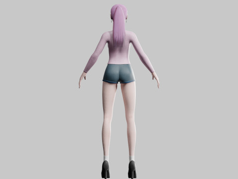 Beautiful Pretty Woman V22945 3D Model
