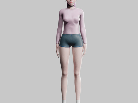 Beautiful Pretty Woman V22945 3D Model
