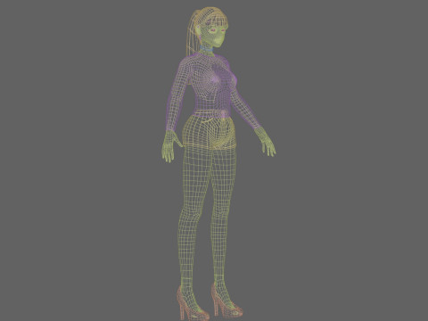 Beautiful Pretty Woman V22945 3D Model