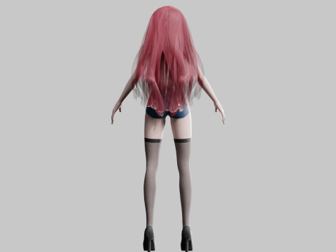 Cartoon cute Woman V29316 3Dモデル