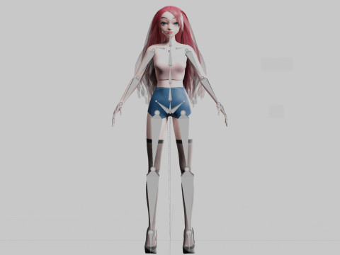 Cartoon cute Woman V29316 3Dモデル