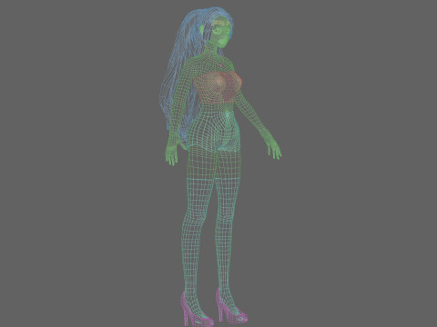 Cartoon cute Woman V29316 3Dモデル