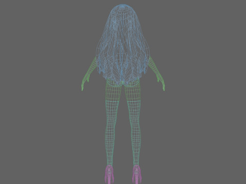 Cartoon cute Woman V29316 3Dモデル