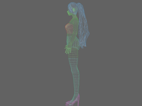 Cartoon cute Woman V29316 3Dモデル